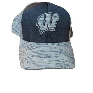 Wisconsin Cap Grey/Blue Made By Captivating